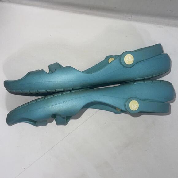 Crocs Cleo II Double Strap Adjustable Sandals 2-Tone Blue Women’s Size 7 Slides - Picture 7 of 12